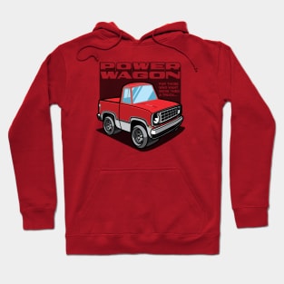 Bright Truck Red - Power Wagon (White Base) Hoodie